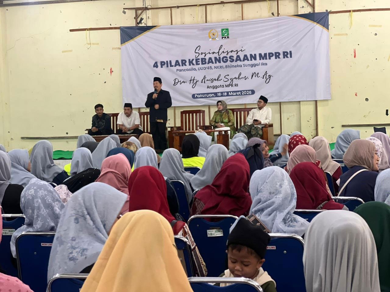 Dra. Hj. Anisah Syakur, M.Ag Ajak Masyarakat Perkuat Wawasan Kebangsaan  Saat Sosialisasikak 4 Pilar